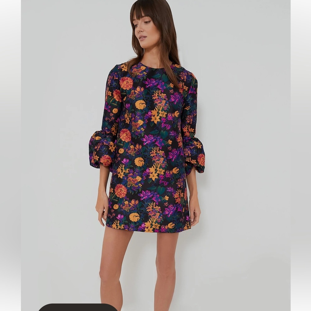 Kika Vargas orange lilies Florence dress